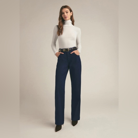 Favorite Daughter Denim - Favorite Daughter The Jennifer High Rise Loose Straight Jeans in Stout Size 29